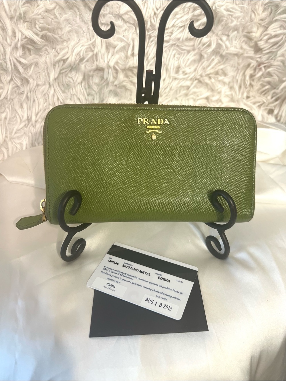 Authentic Prada Cedro Vitello Daino Leather Large Shopping Tote & Wallet. - Picture 16 of 17